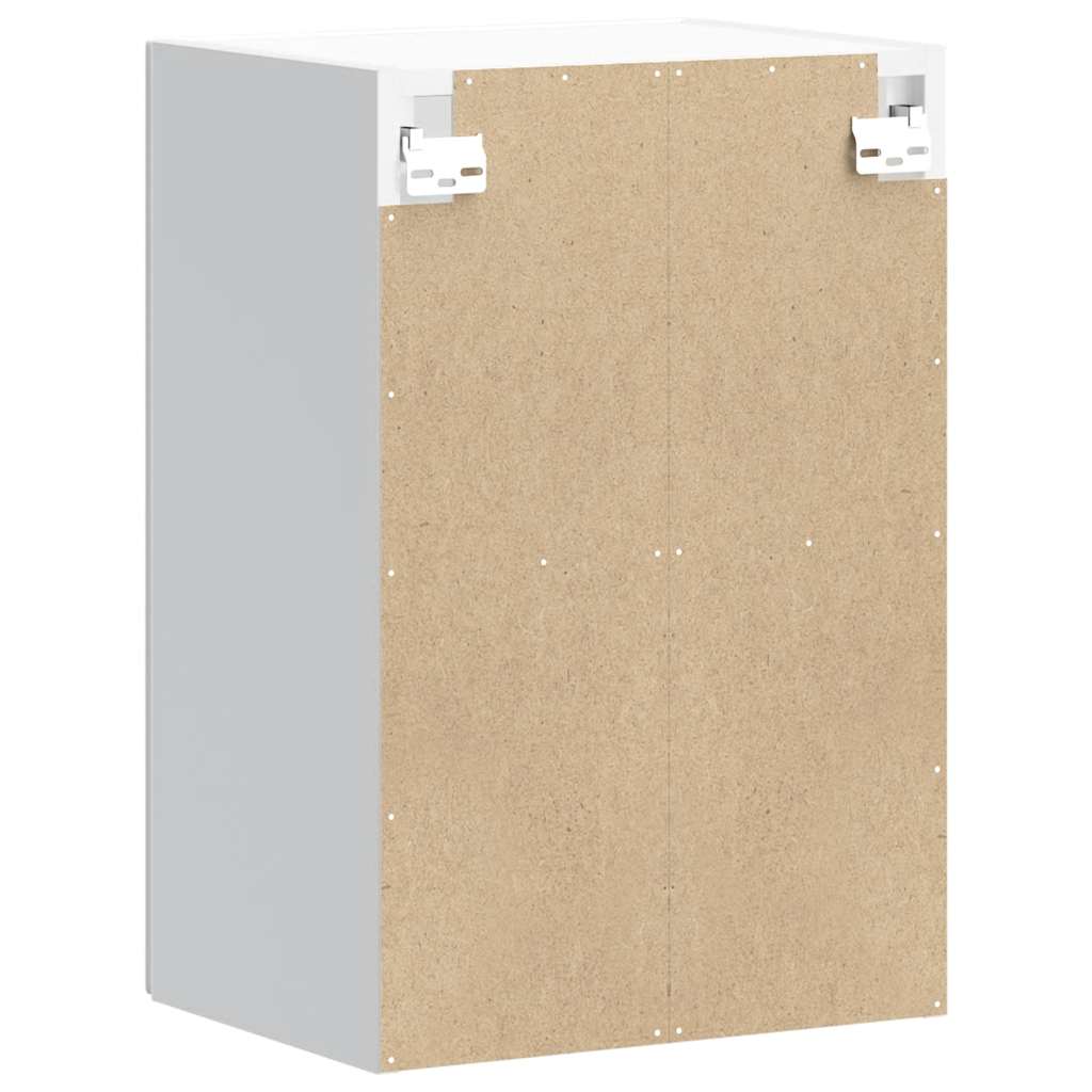 Kitchen Wall Cabinet with Glass Door "Kalmar" High Gloss White Engineered Wood