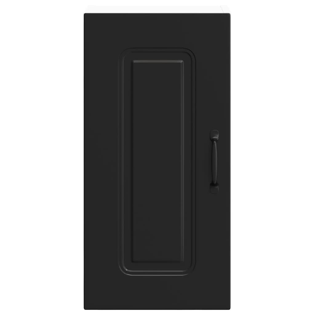 Kitchen Wall Cabinet "Kalmar" Black Engineered Wood