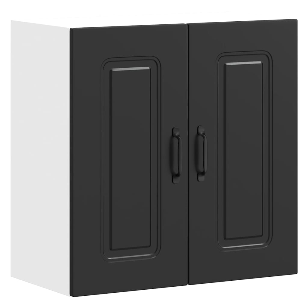 Kitchen Wall Cabinet "Kalmar" Black Engineered Wood