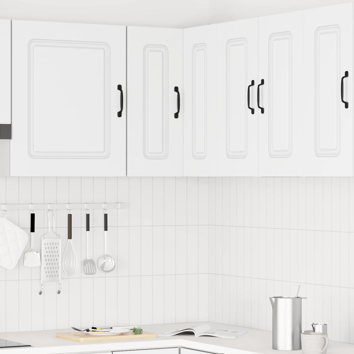 Kitchen Wall Corner Cabinet Kalmar White Engineered Wood