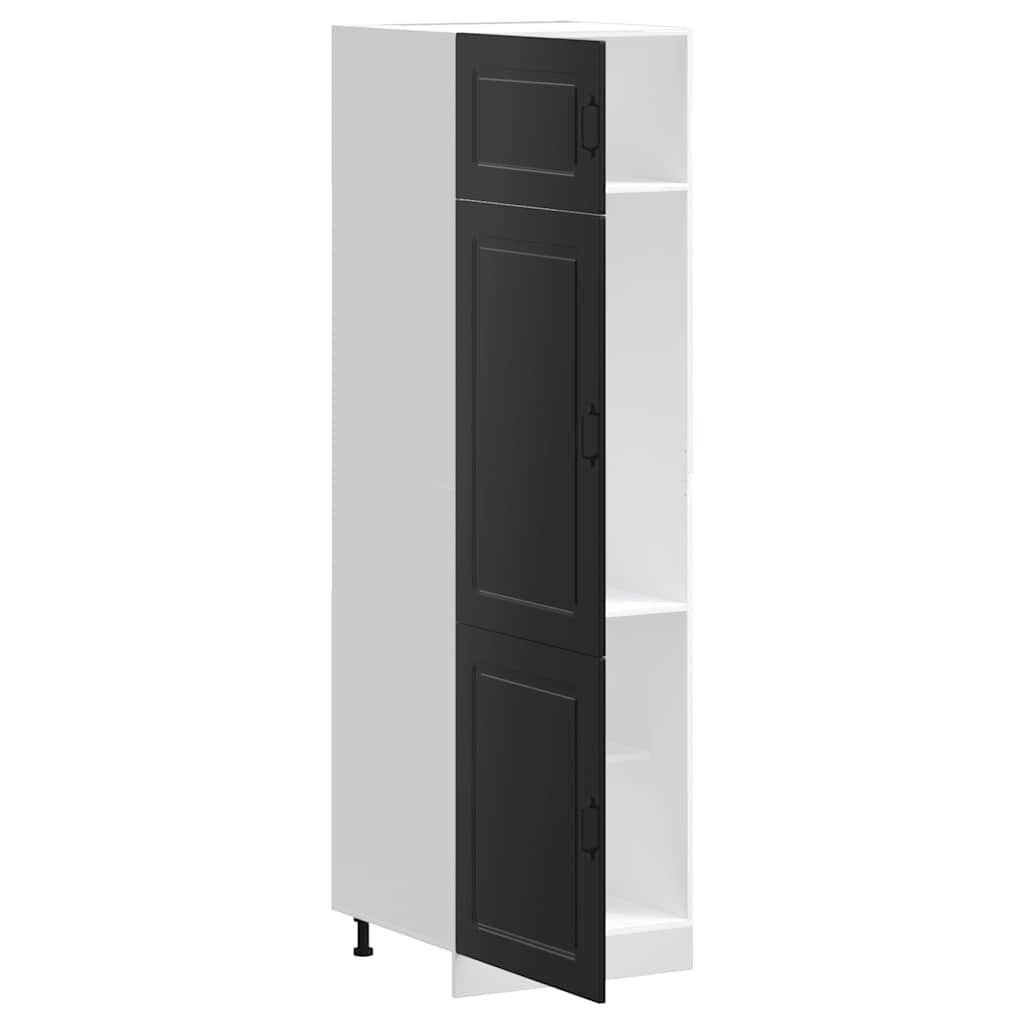 Kitchen Cupboard "Kalmar" Black Engineered Wood