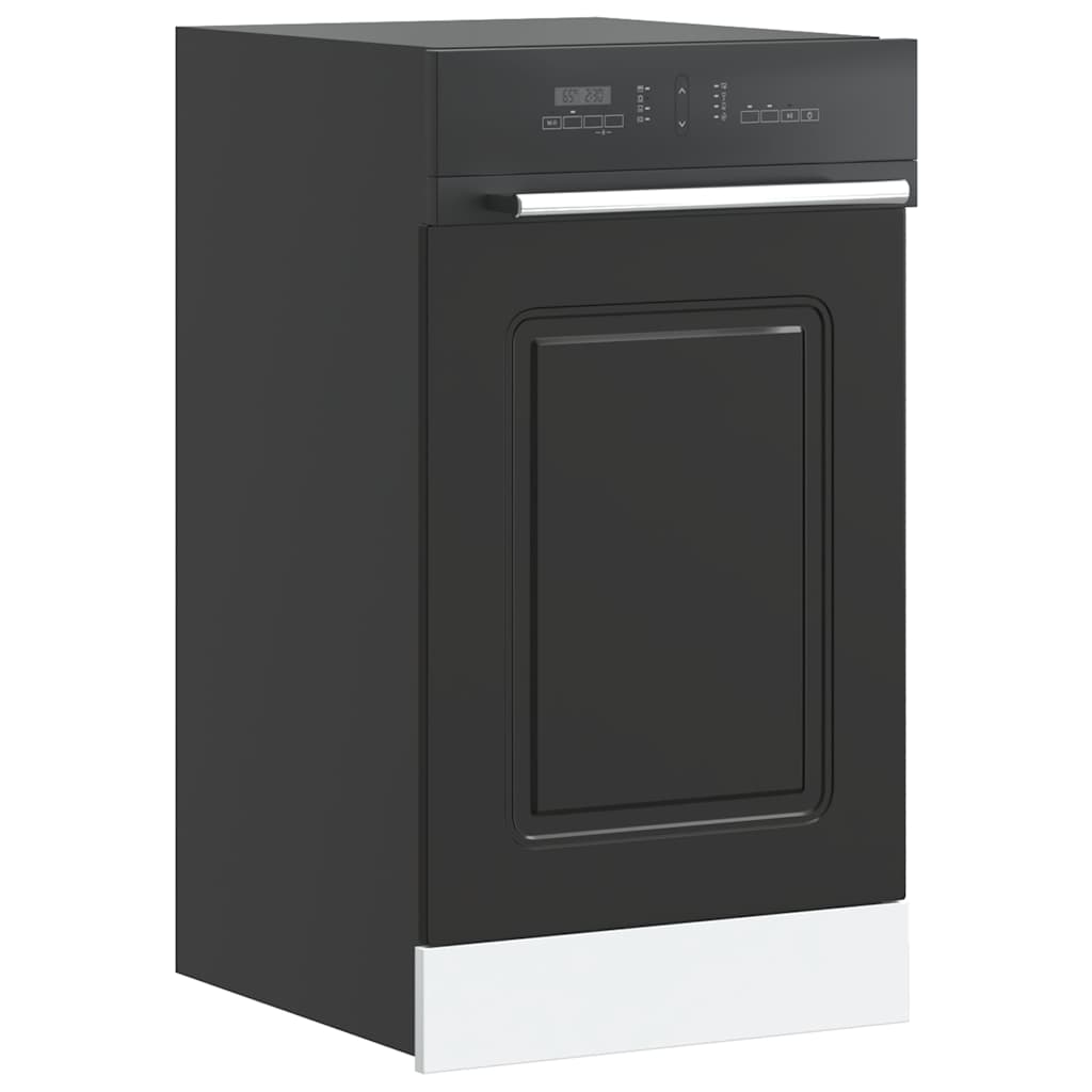 Dishwasher Panel &quot;Kalmar&quot; Black 45x1,5x67 cm Engineered Wood