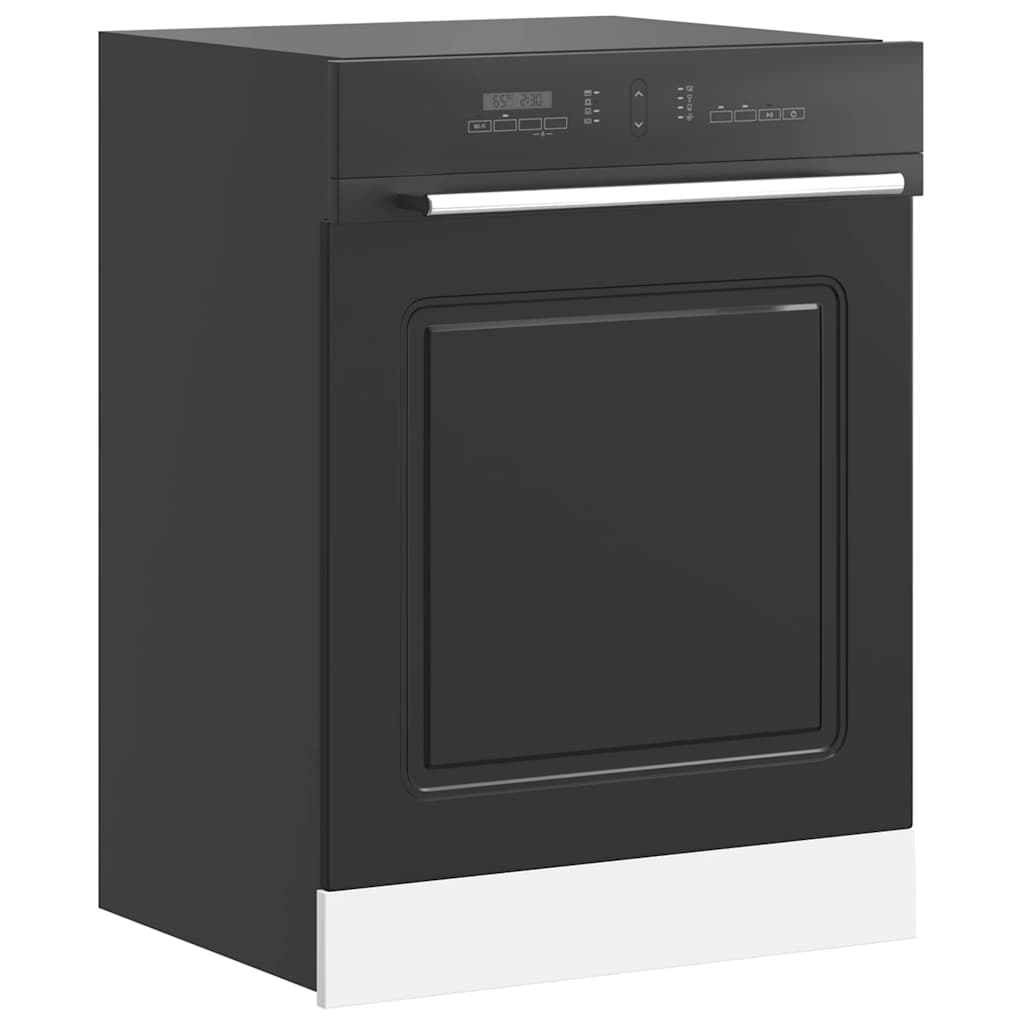 Dishwasher Panel &quot;Kalmar&quot; Black 60x1,5x67 cm Engineered Wood