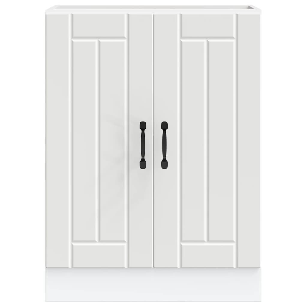 Sink Base Cabinet Lucca White Engineered Wood