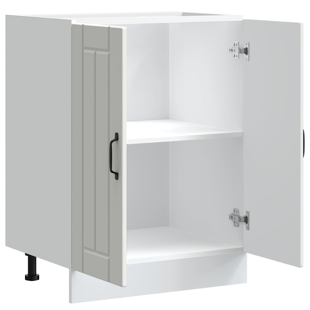 Sink Base Cabinet "Lucca" High Gloss White Engineered Wood