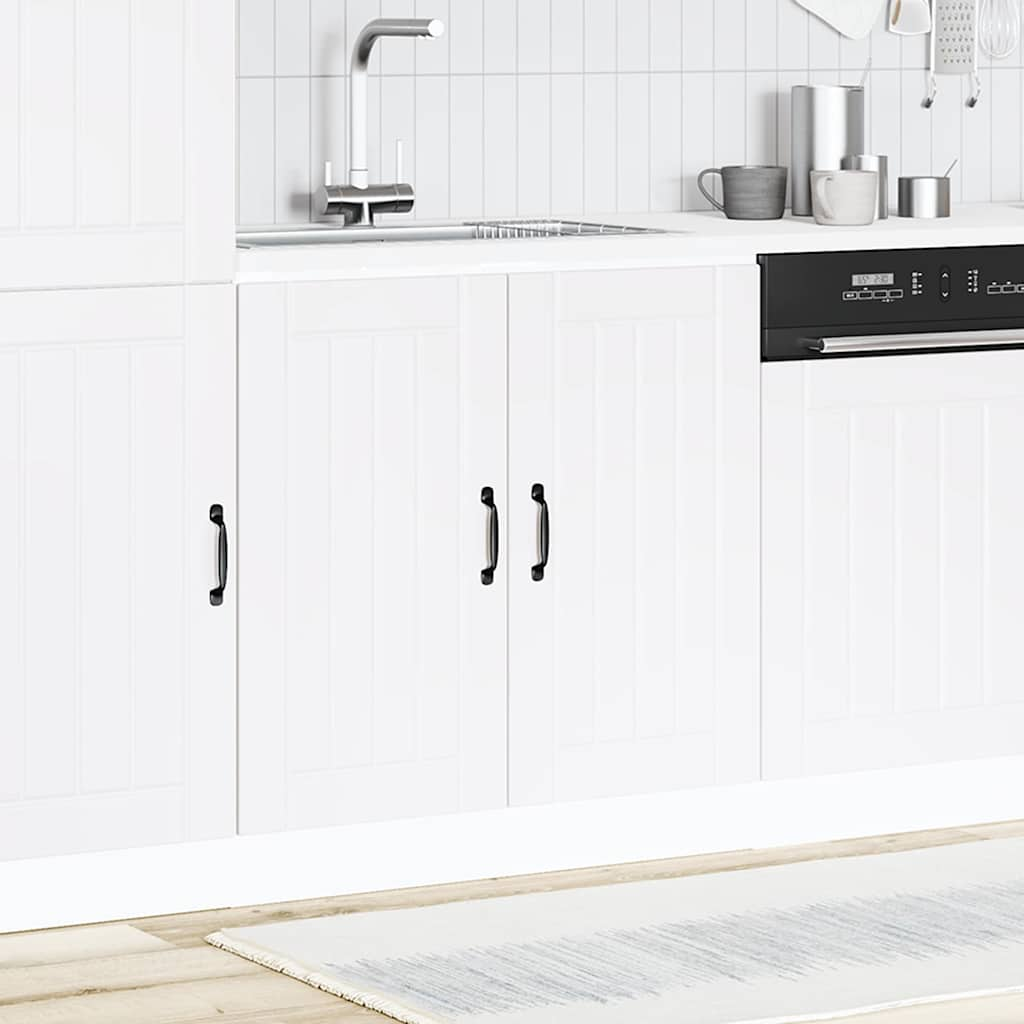 Sink Base Cabinet Lucca White Engineered Wood