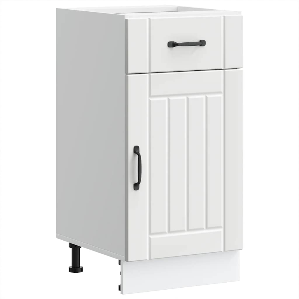 Kitchen Base Cabinet Lucca White Engineered Wood