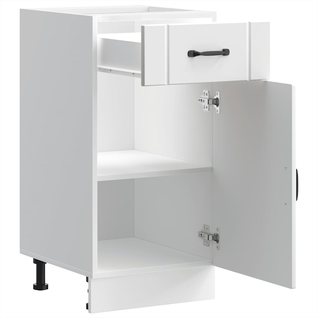 Kitchen Base Cabinet Lucca White Engineered Wood