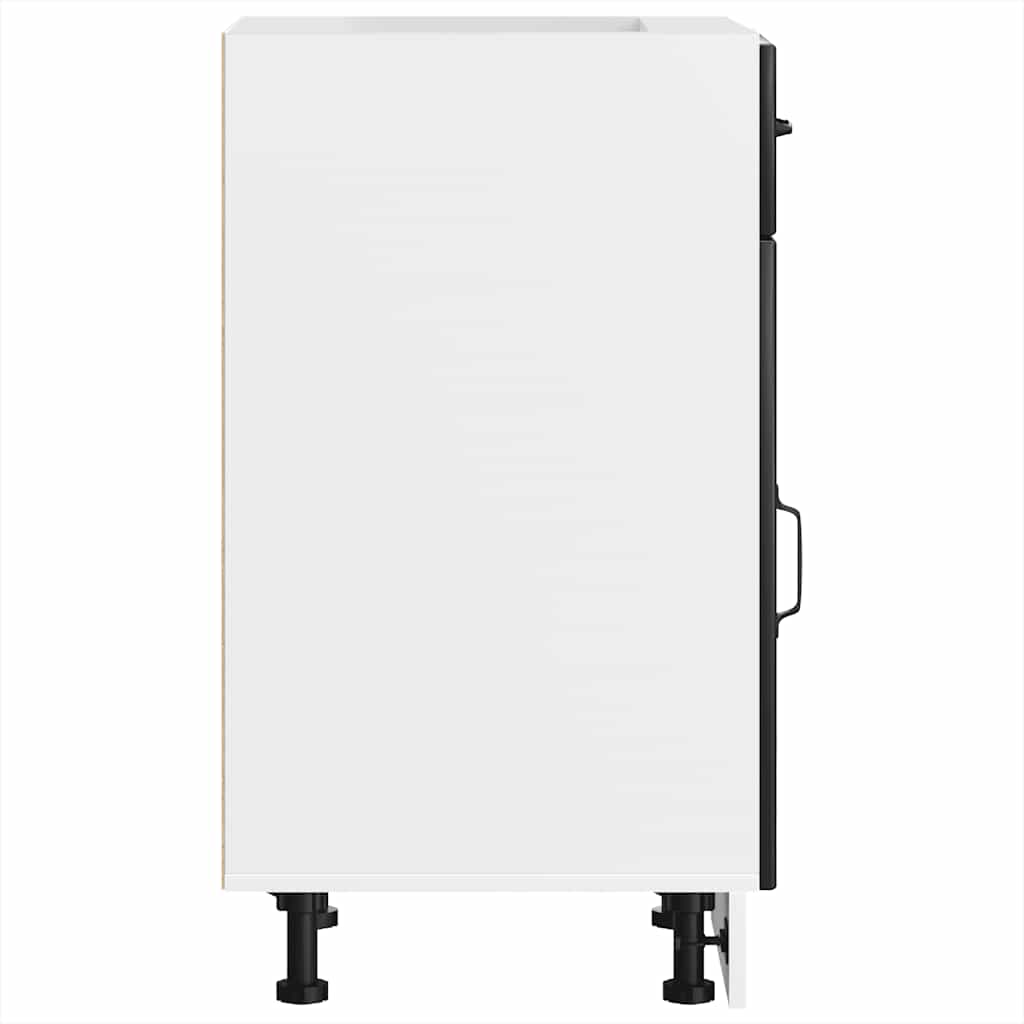 Kitchen Base Cabinet "Lucca" Black Engineered Wood