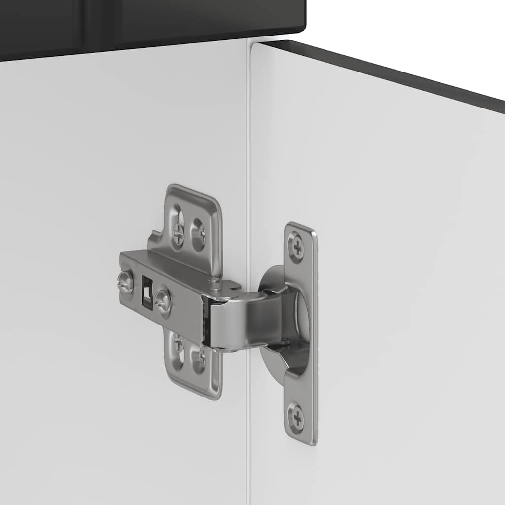 Kitchen Base Cabinet "Lucca" Black Engineered Wood