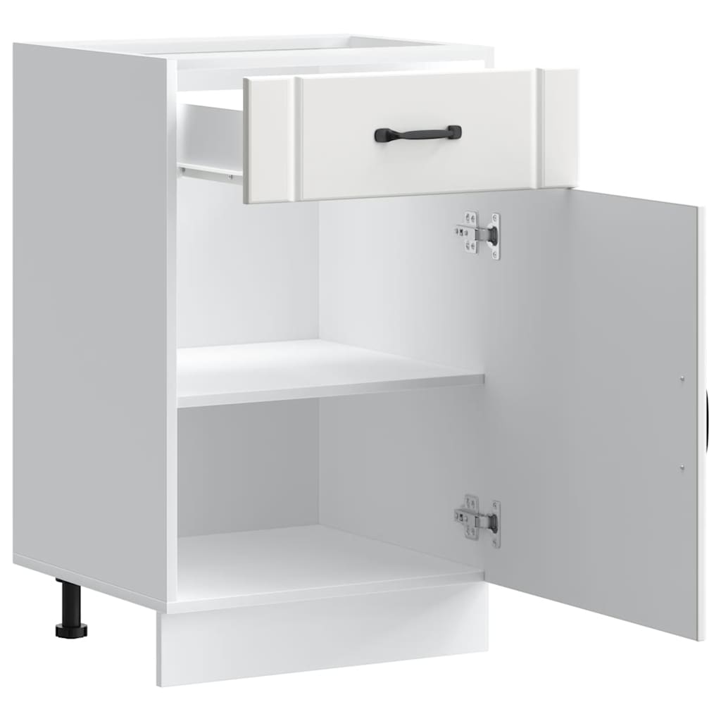 Kitchen Base Cabinet Lucca White Engineered Wood