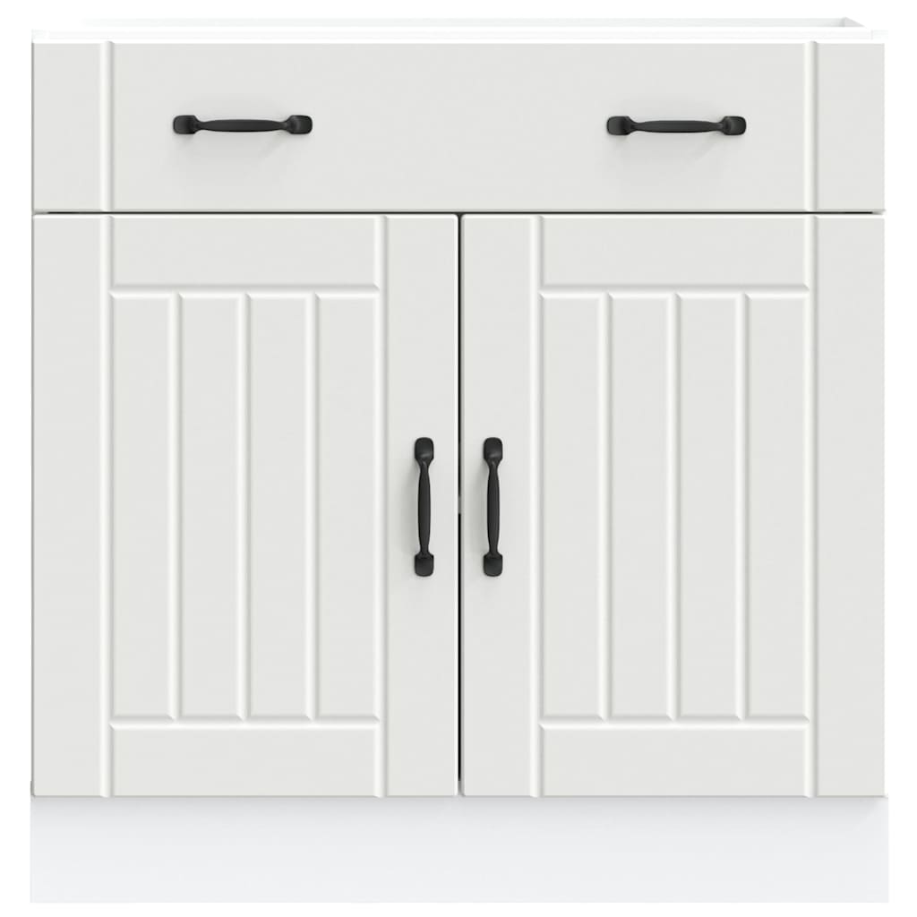 Kitchen Base Cabinet Lucca White Engineered Wood