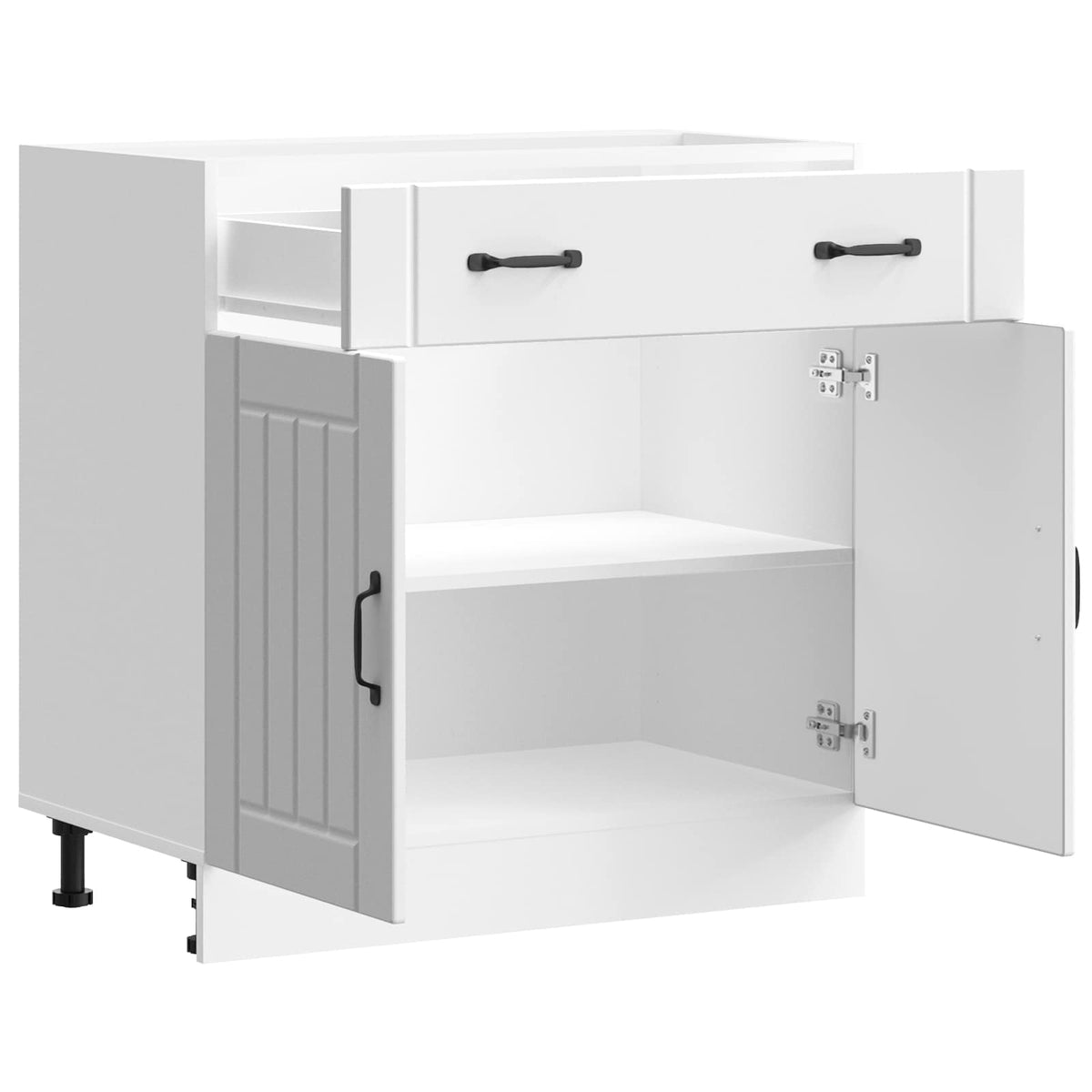 Kitchen Base Cabinet Lucca White Engineered Wood