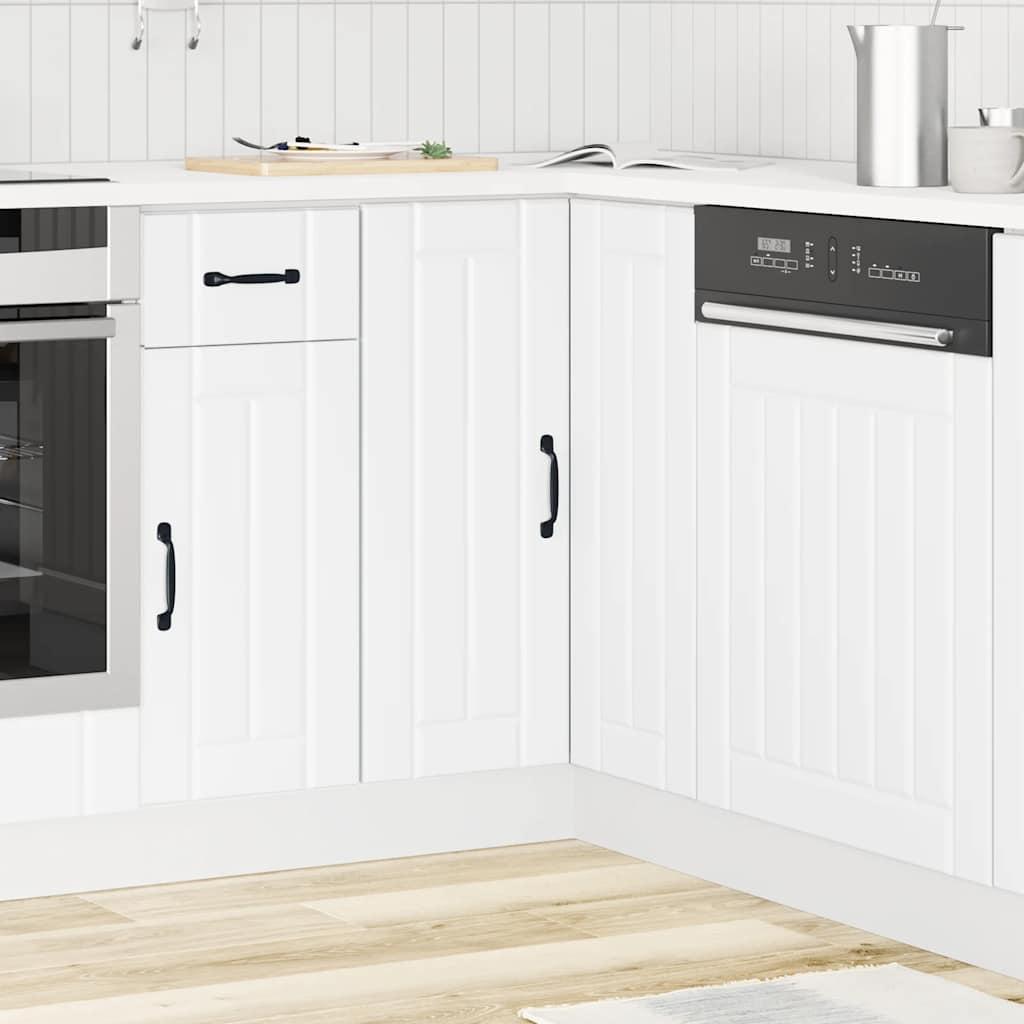 Kitchen Corner Base Cabinet Lucca White Engineered Wood