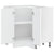 Kitchen Corner Base Cabinet Lucca White Engineered Wood