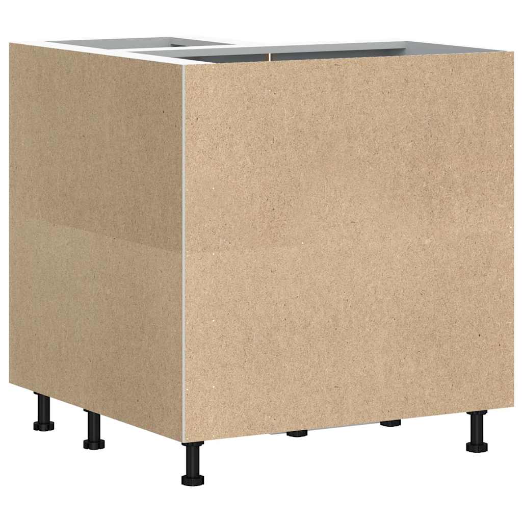 Kitchen Corner Base Cabinet "Lucca" High Gloss White Engineered Wood