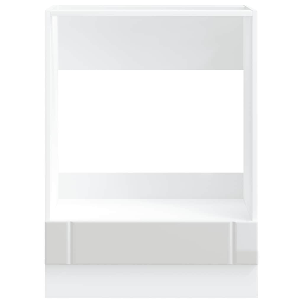 Oven Cabinet "Lucca" High Gloss White Engineered Wood