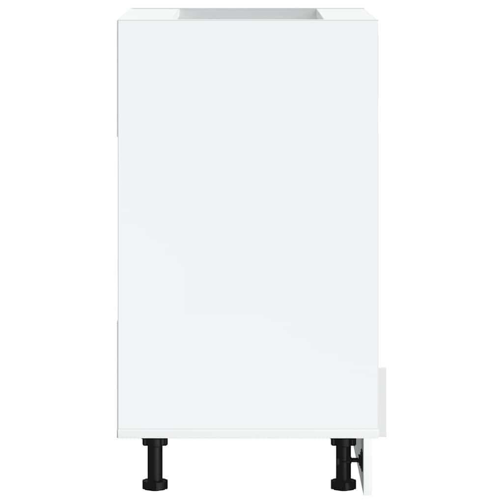 Oven Cabinet "Lucca" High Gloss White Engineered Wood