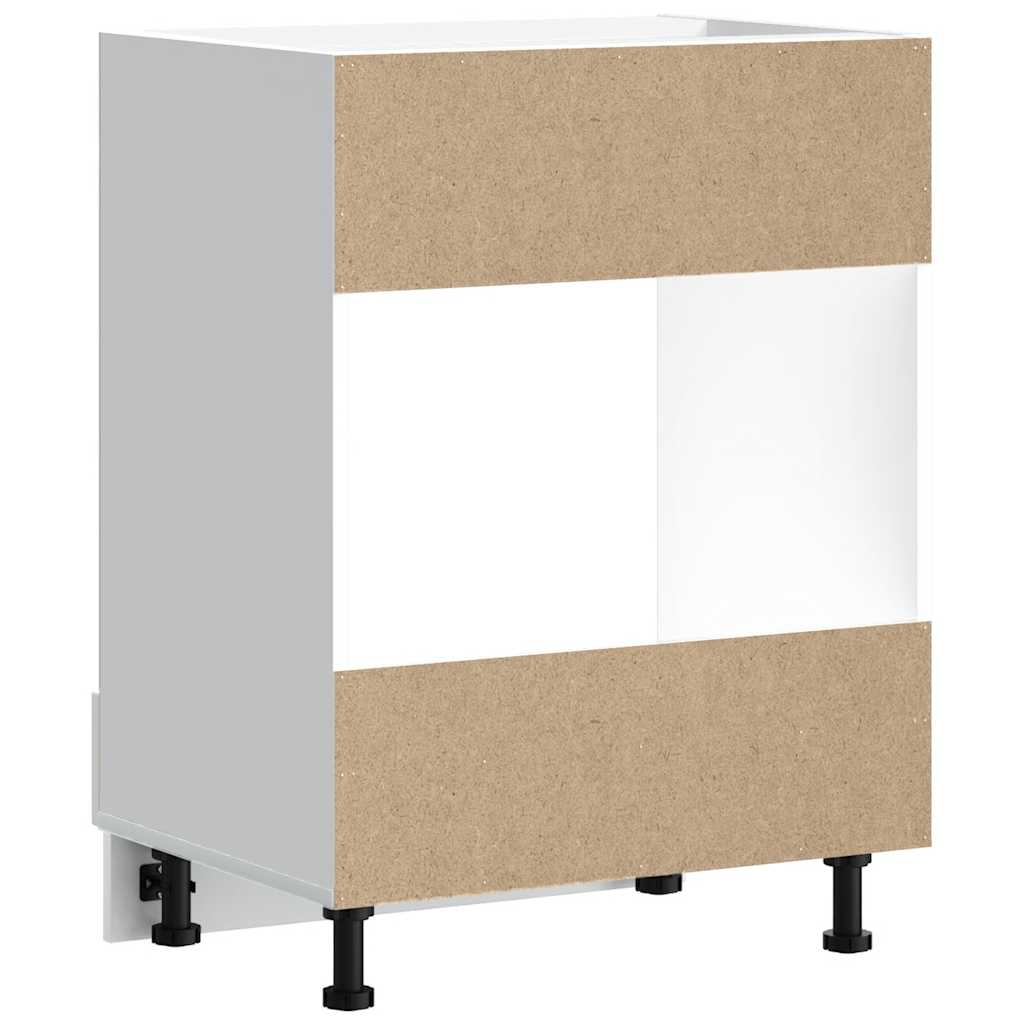 Oven Cabinet "Lucca" High Gloss White Engineered Wood