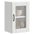 Kitchen Wall Cabinet with Glass Door Lucca White