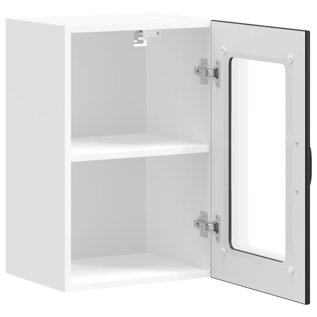 Kitchen Wall Cabinet with Glass Door "Lucca" Black