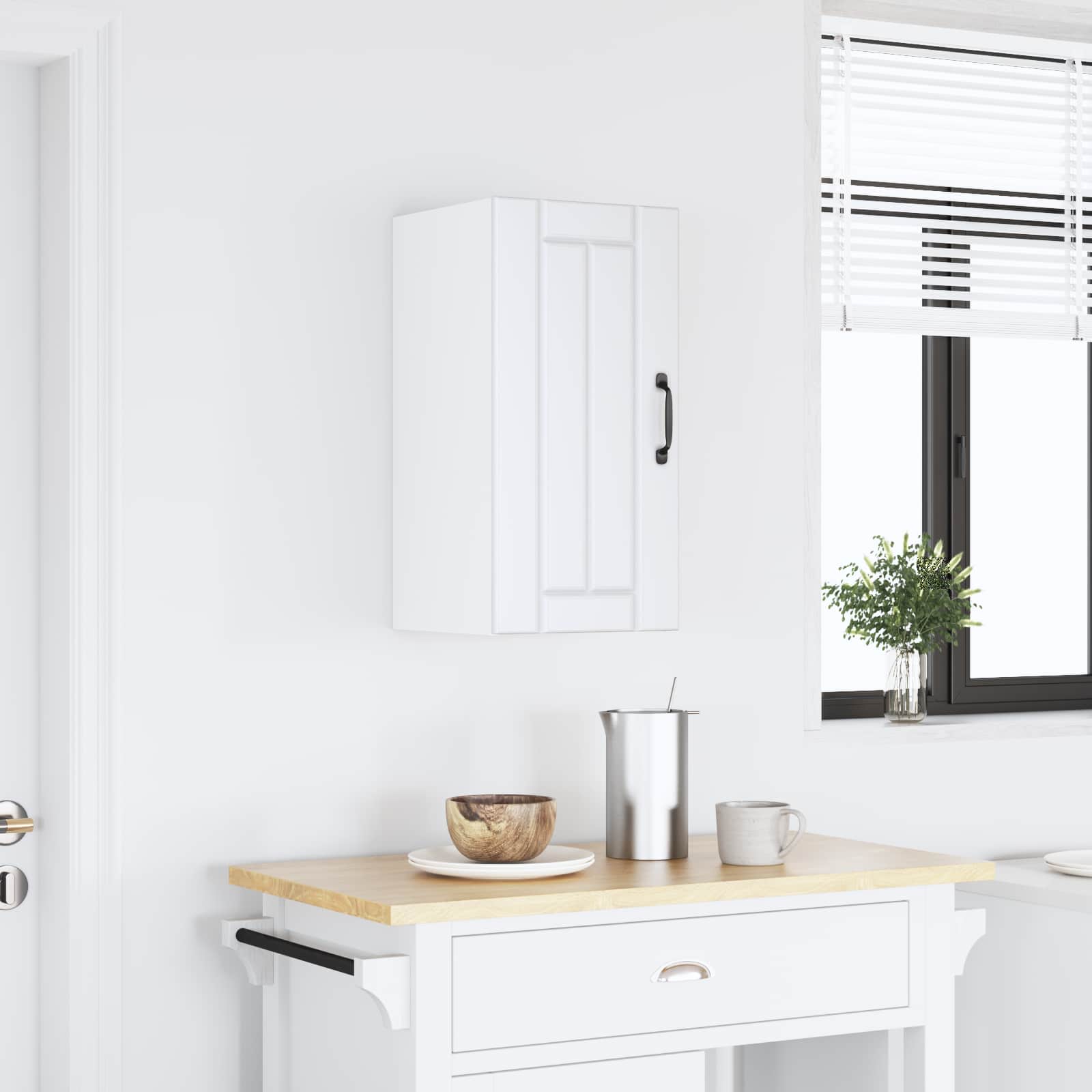 Kitchen Wall Cabinet Lucca White Engineered Wood