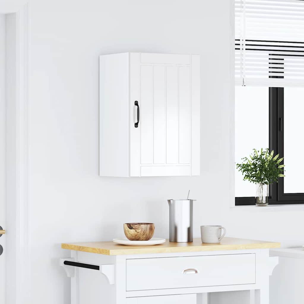 Kitchen Wall Cabinet "Lucca" High Gloss White Engineered Wood