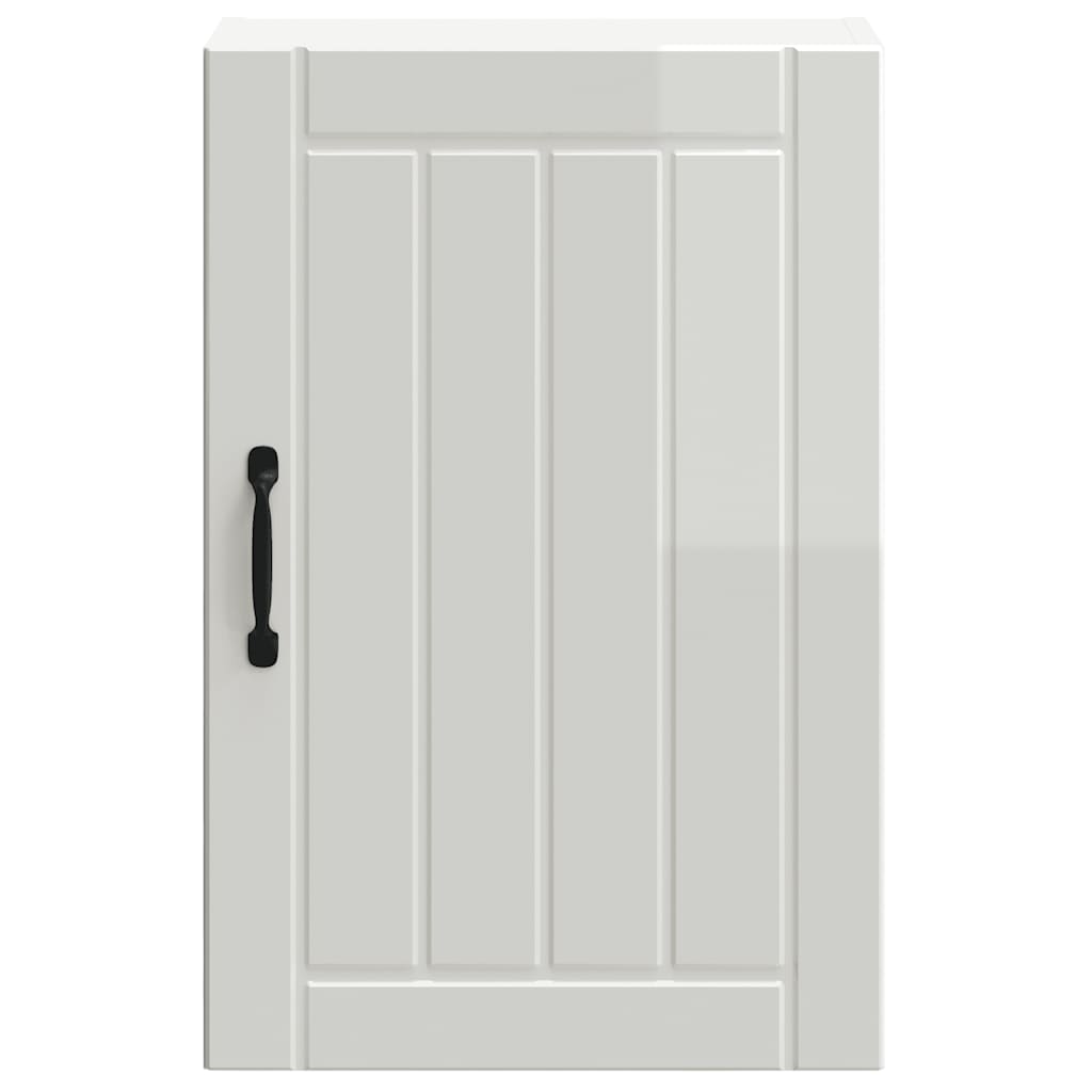 Kitchen Wall Cabinet "Lucca" High Gloss White Engineered Wood