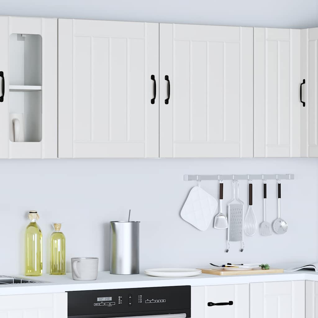 Kitchen Wall Cabinets 2 pcs "Lucca" White Engineered Wood