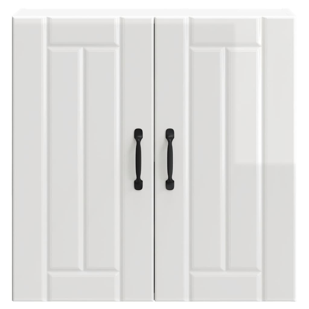 Kitchen Wall Cabinet "Lucca" High Gloss White Engineered Wood