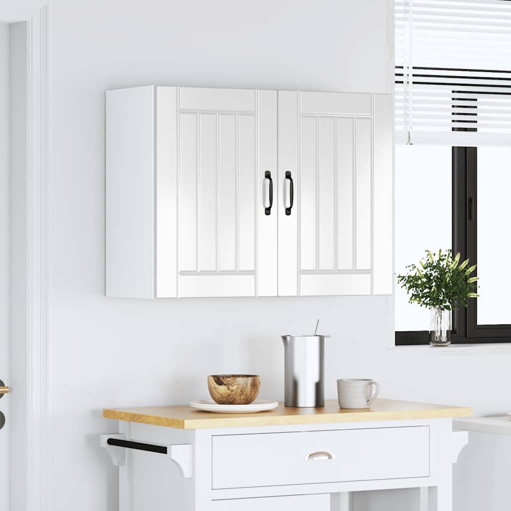 Kitchen Wall Cabinet "Lucca" High Gloss White Engineered Wood