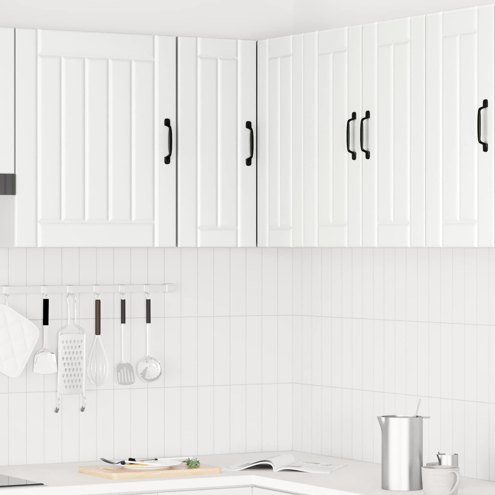 Kitchen Wall Corner Cabinet Lucca White Engineered Wood
