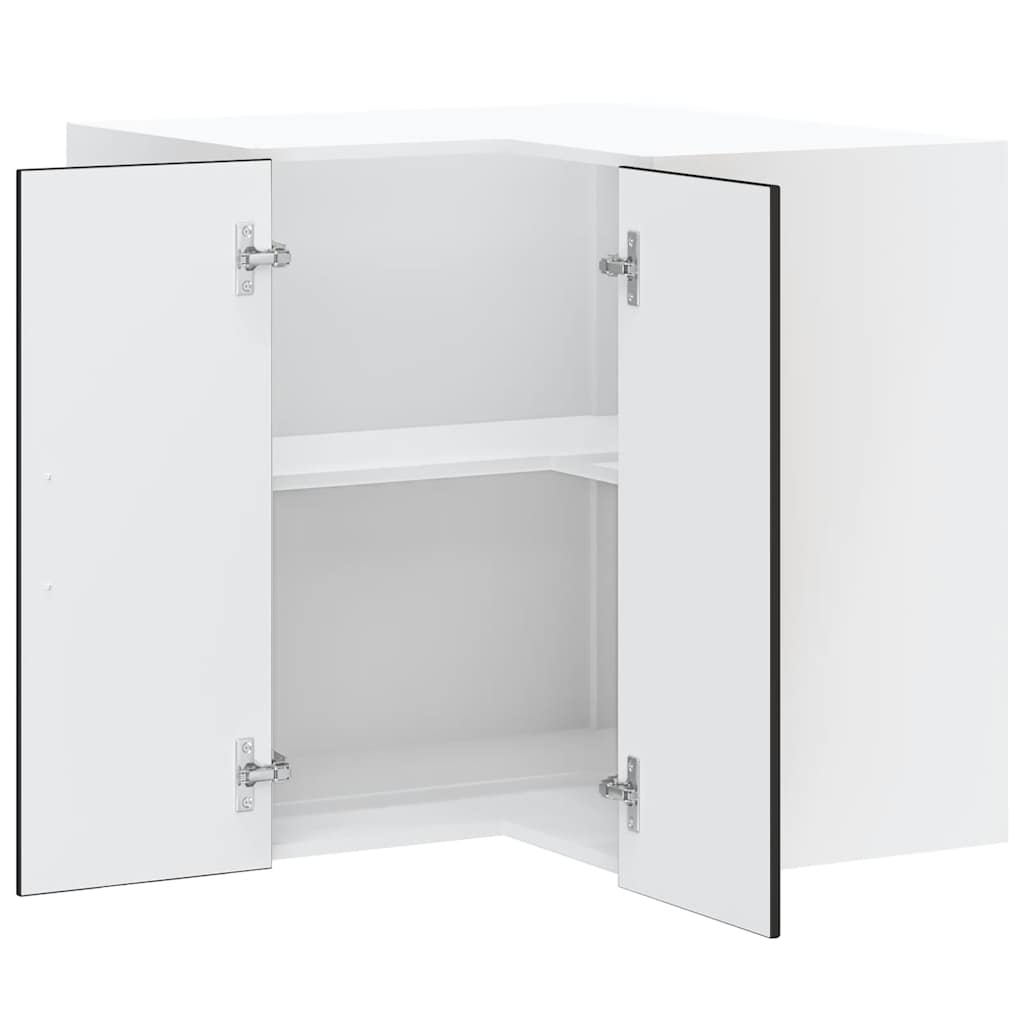 Kitchen Wall Corner Cabinet "Lucca" Black Engineered Wood
