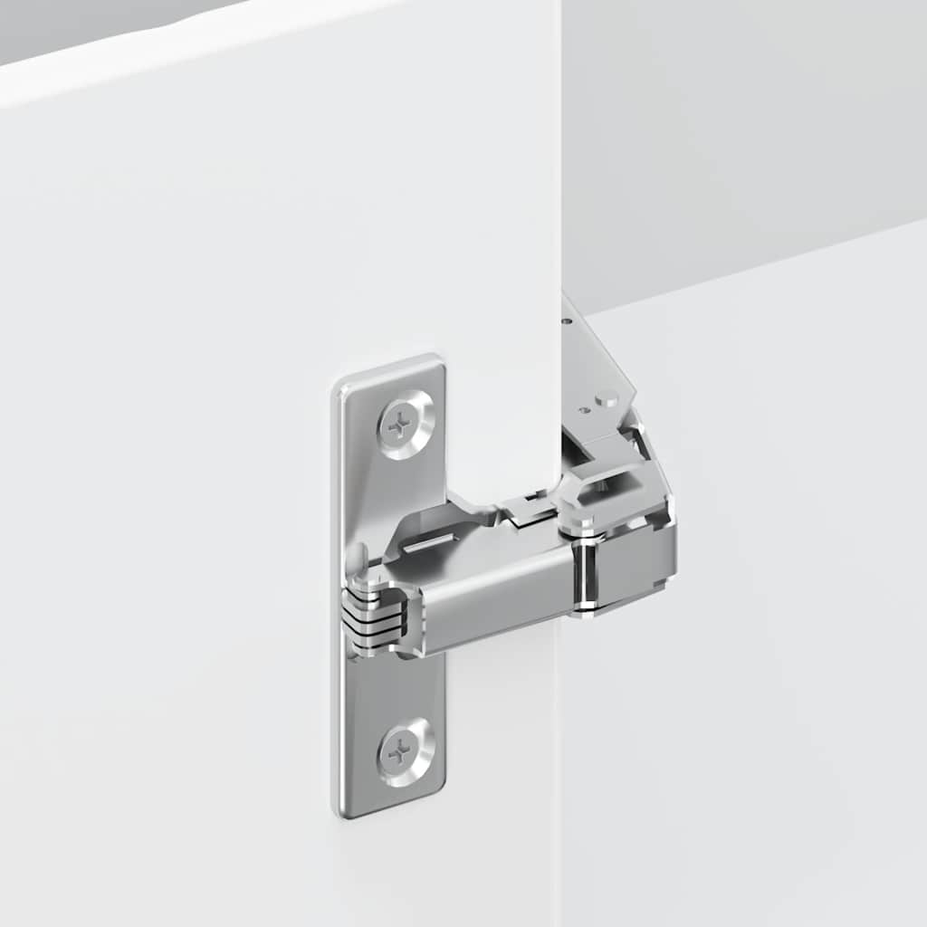 Kitchen Wall Corner Cabinet "Lucca" High Gloss White Engineered Wood