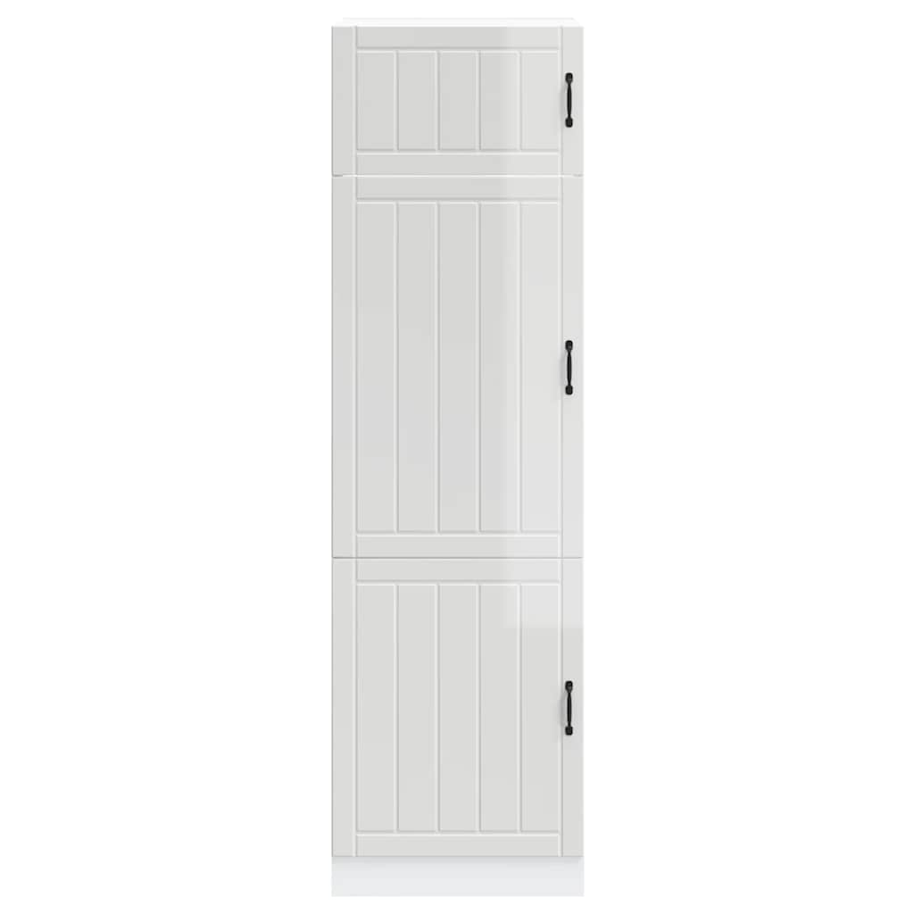 Kitchen Cupboard "Lucca" High Gloss White Engineered Wood