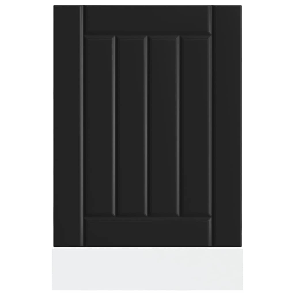 Dishwasher Panel "Lucca" Black Engineered Wood