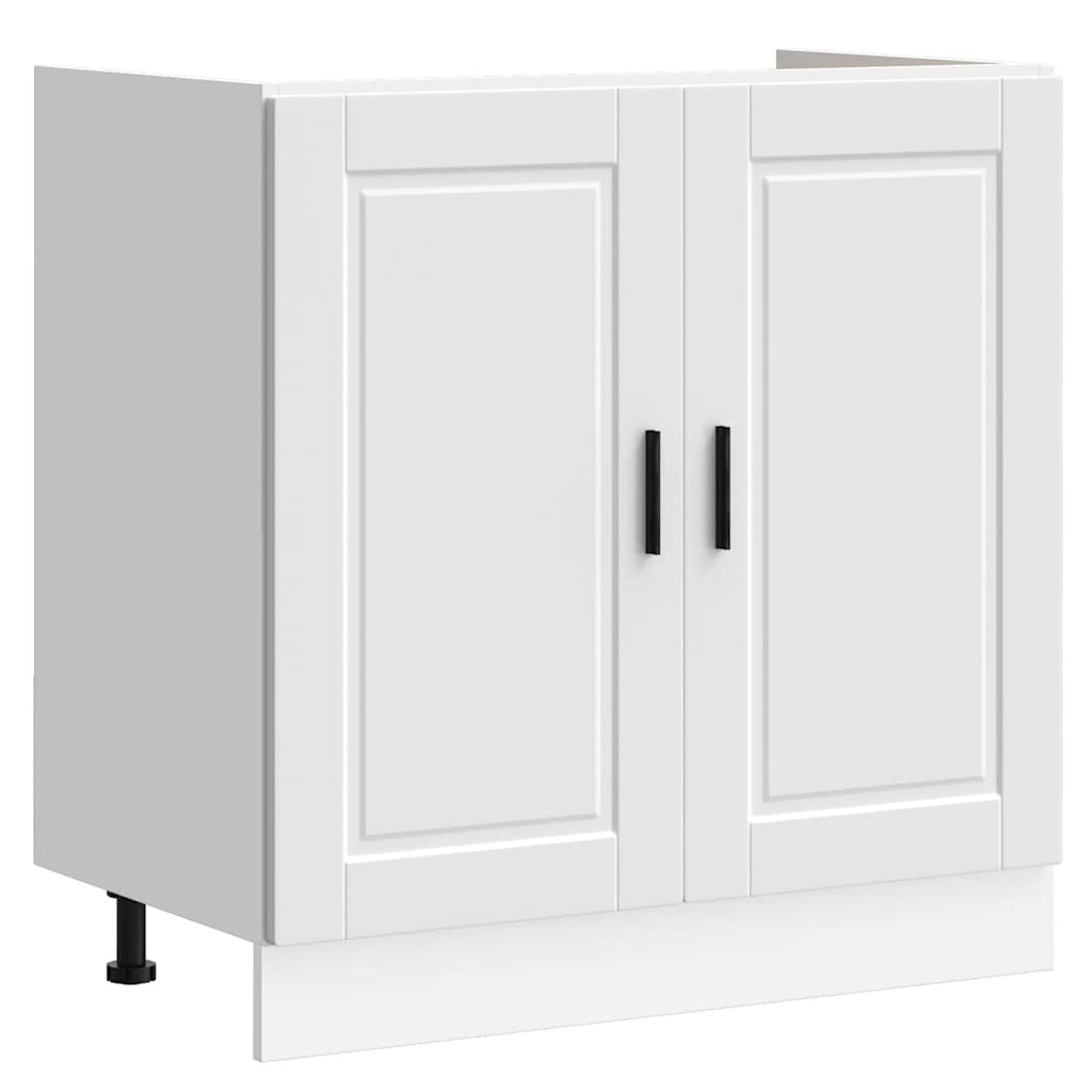 Sink Base Cabinet  Porto White 80x46x81.5 cm Engineered Wood