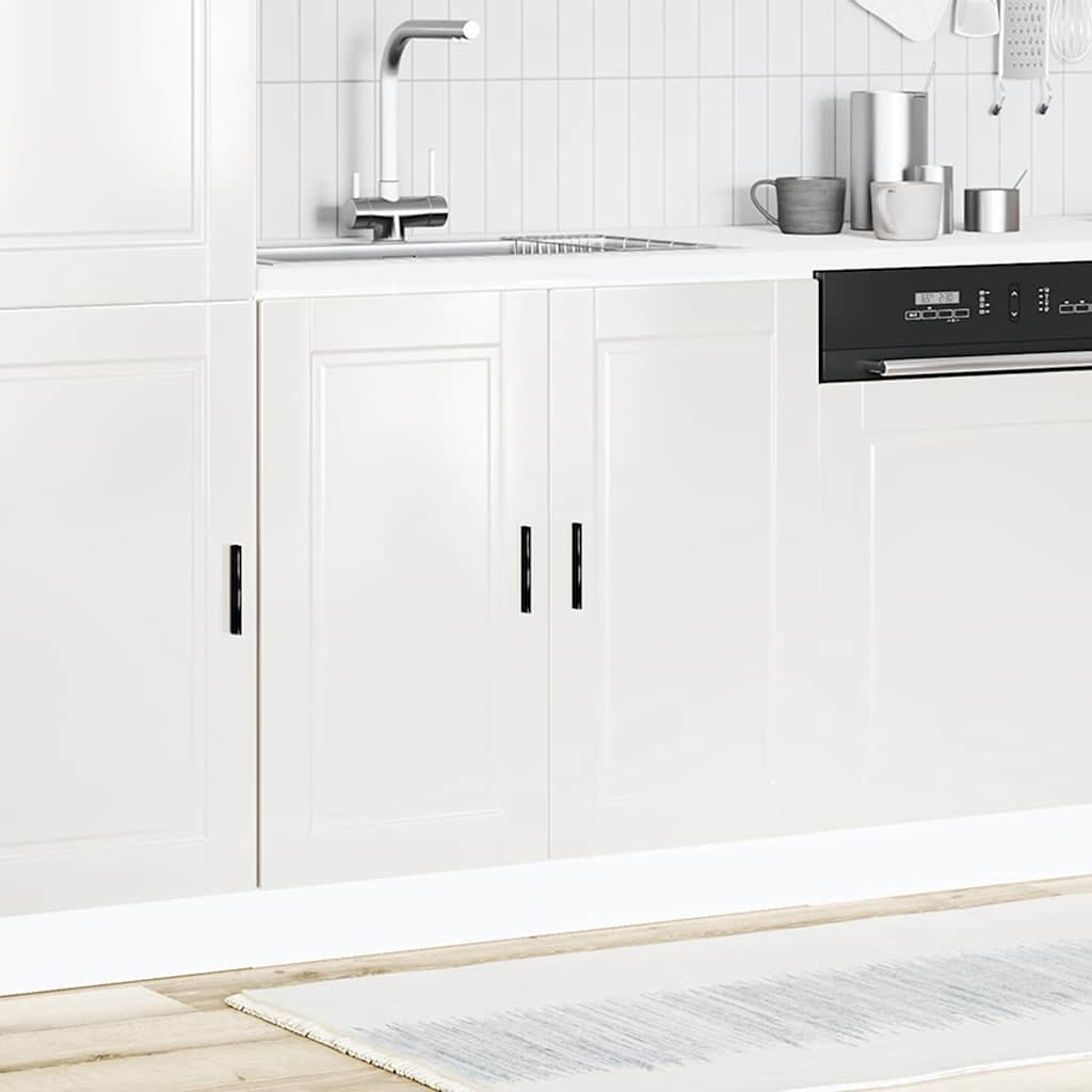 Sink Base Cabinet "Porto" High Gloss White 80x46x81,5 cm Engineered Wood