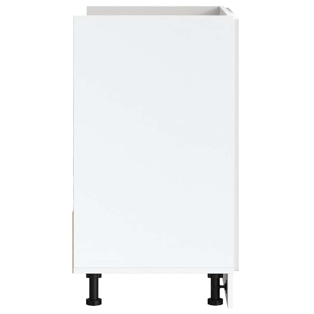 Sink Base Cabinet "Porto" High Gloss White 80x46x81,5 cm Engineered Wood