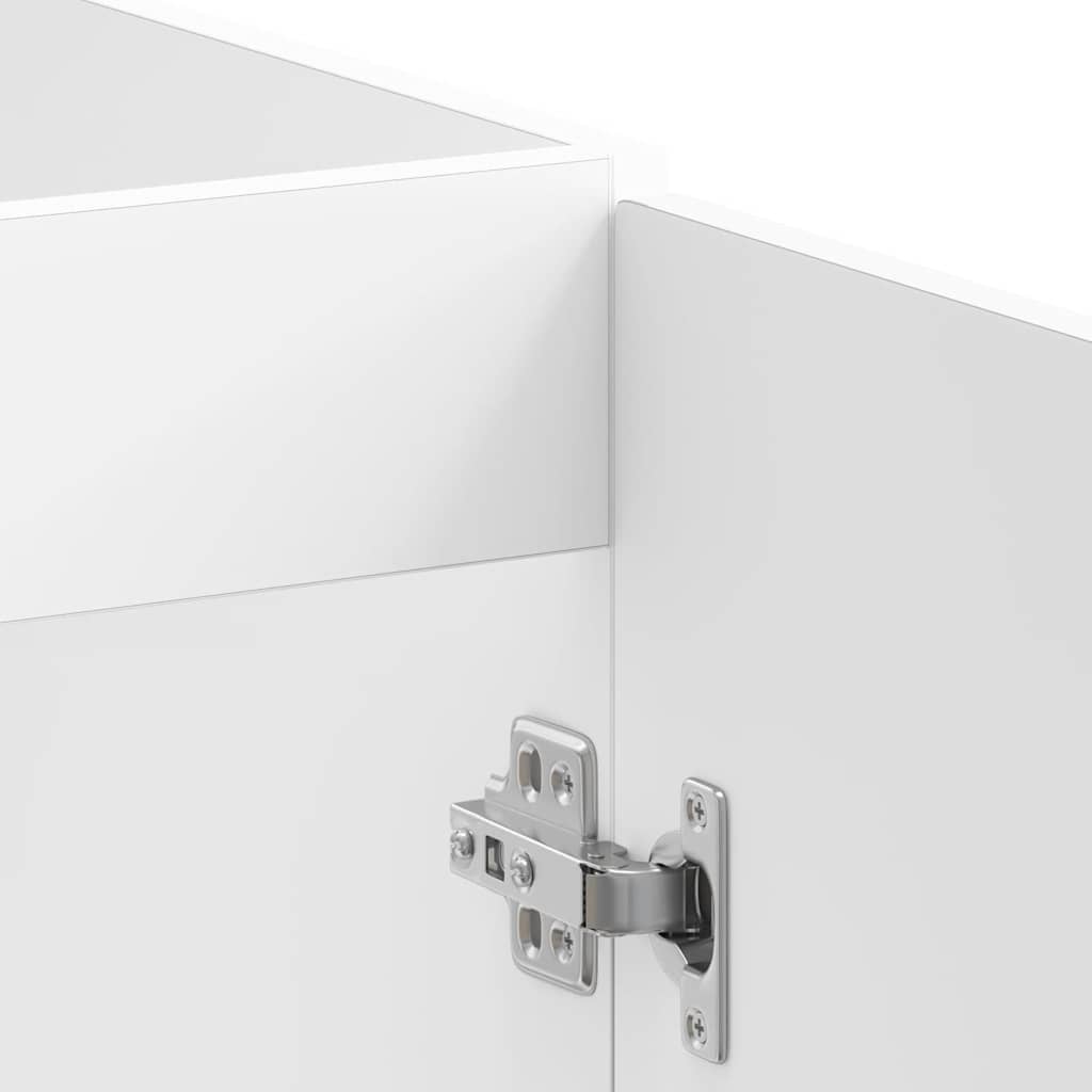 Sink Base Cabinet "Porto" High Gloss White 80x46x81,5 cm Engineered Wood