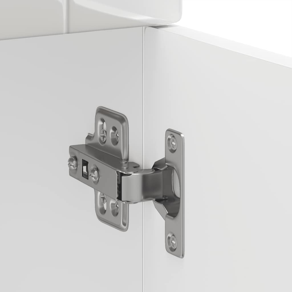 Kitchen Base Cabinet "Porto" High Gloss White Engineered Wood