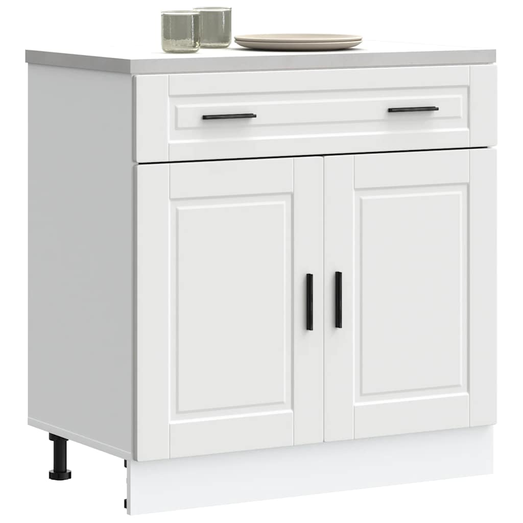 Kitchen Base Cabinet Porto White Engineered Wood