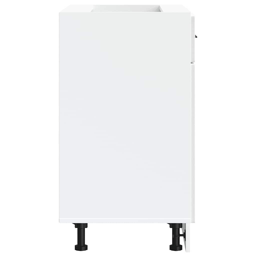 Kitchen Base Cabinet "Porto" High Gloss White Engineered Wood