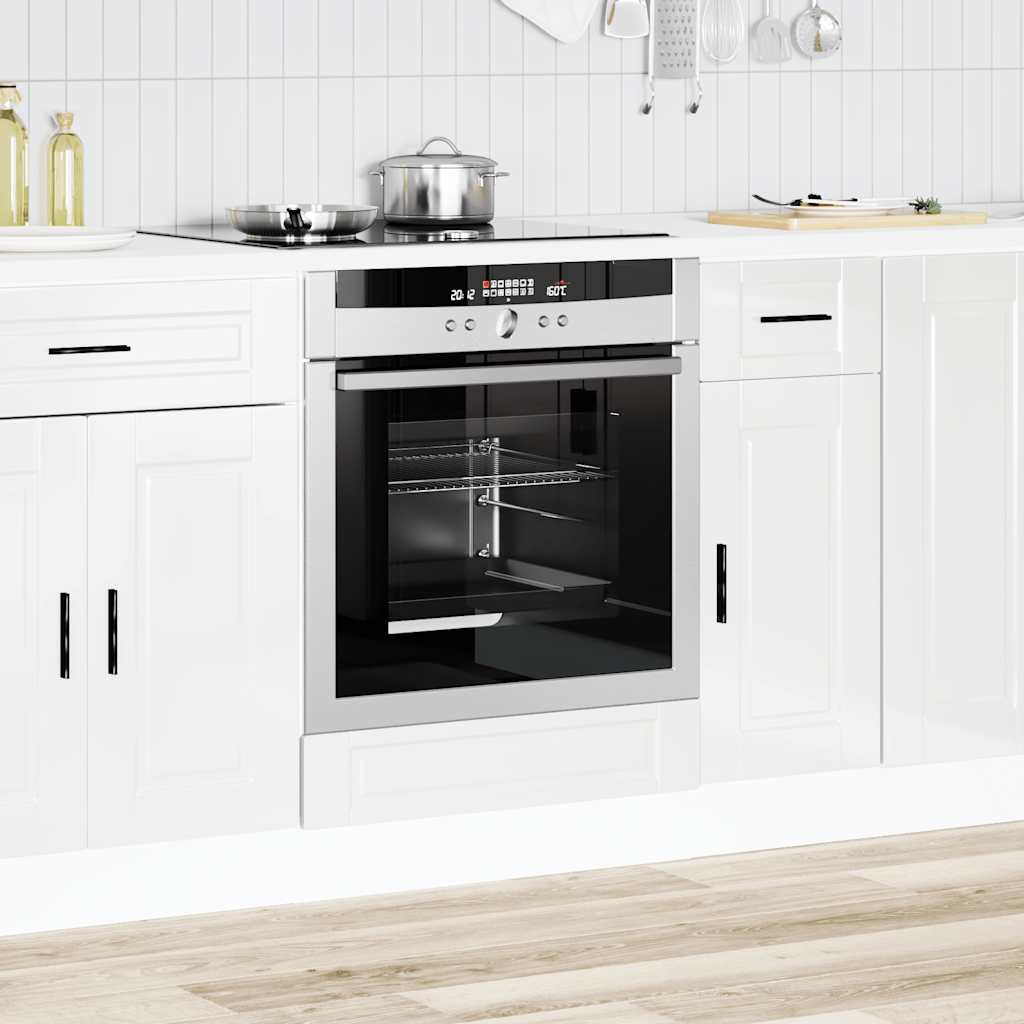Oven Cabinet "Porto" High Gloss White Engineered Wood