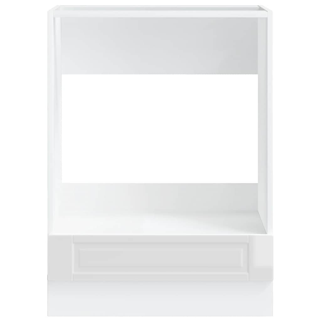 Oven Cabinet "Porto" High Gloss White Engineered Wood