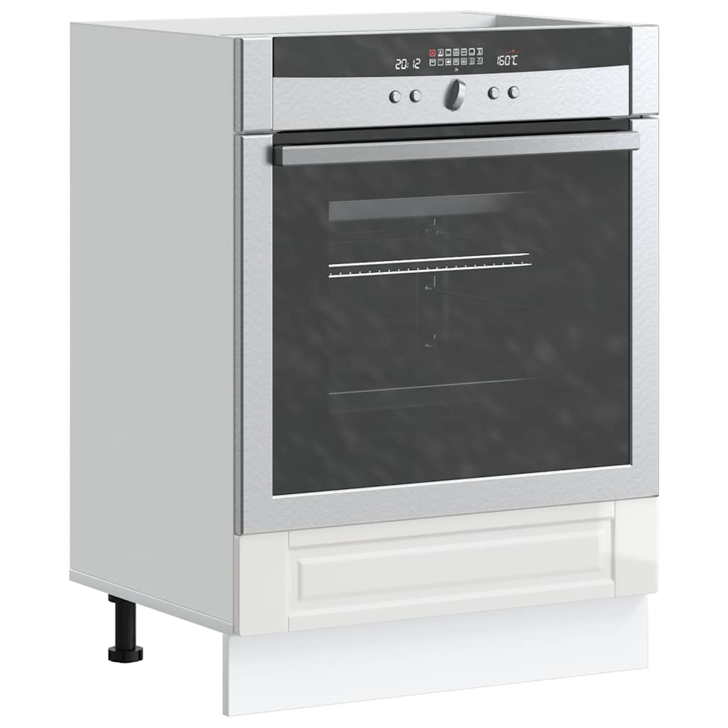 Oven Cabinet "Porto" High Gloss White Engineered Wood