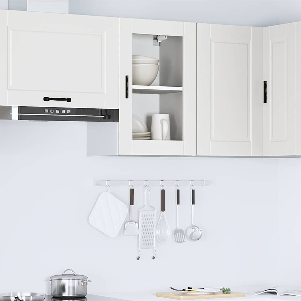 Kitchen Wall Cabinet with Glass Door Porto White