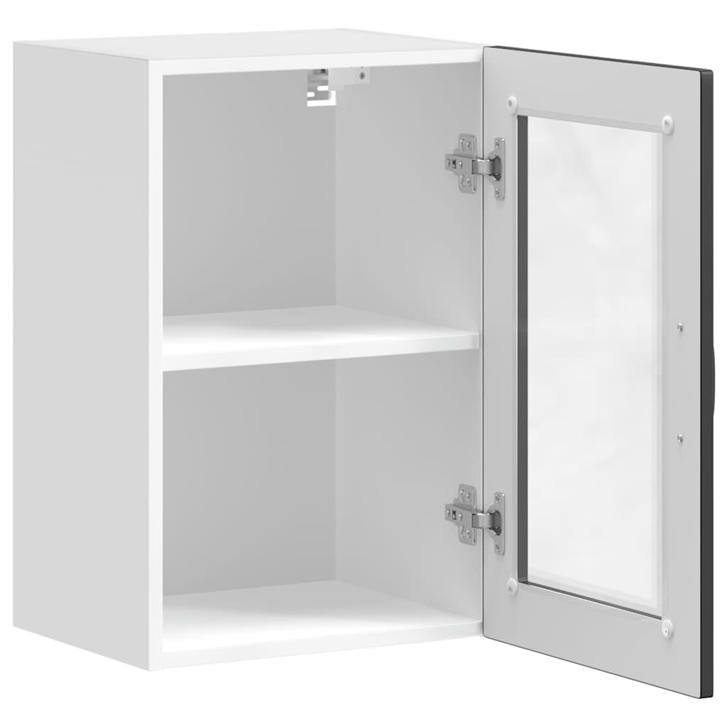 Kitchen Wall Cabinet with Glass Door "Porto" Black