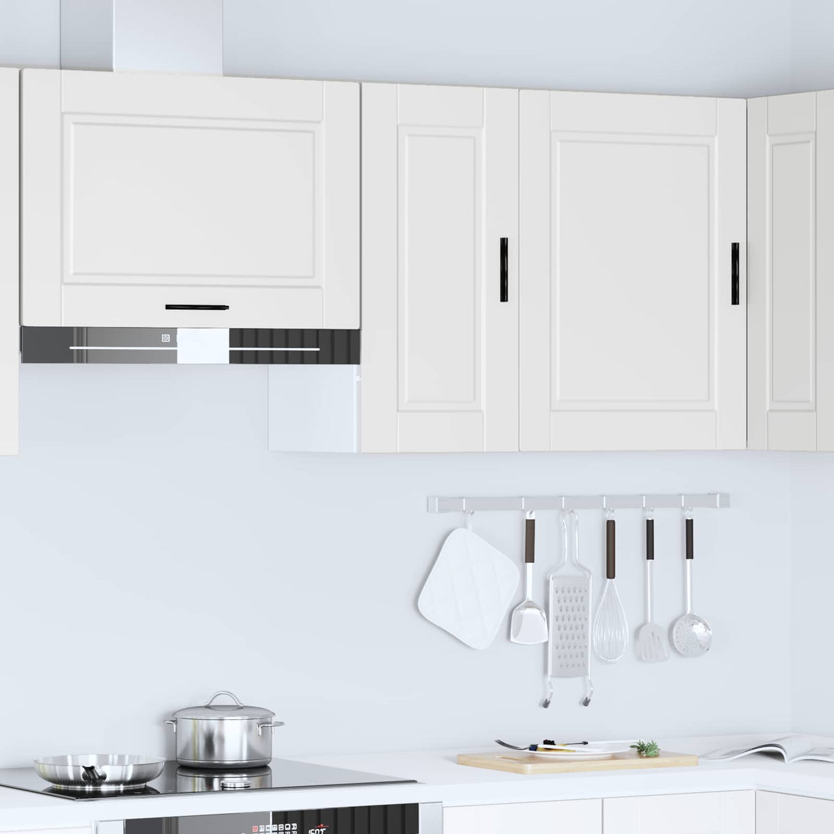Kitchen Wall Cabinet Porto White Engineered Wood