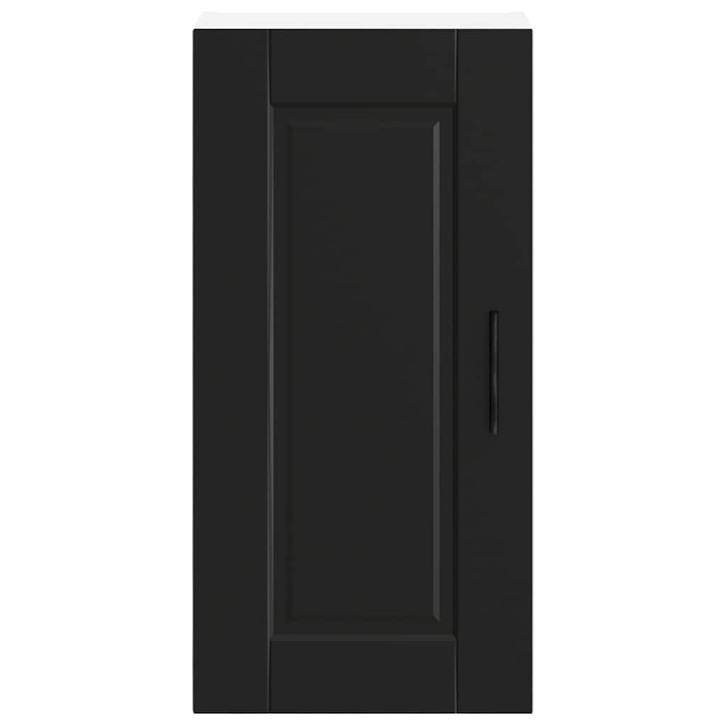 Kitchen Wall Cabinet "Porto" Black Engineered Wood